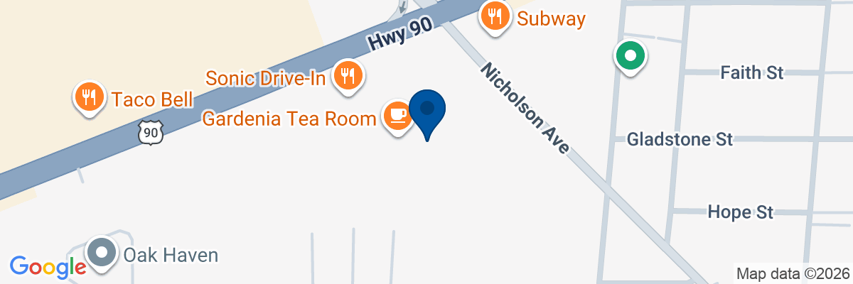Map showing facility locations